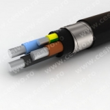 Cablu din aluminiu, armat, cu izolatie si manta din PVC  - ACYABY-F 3x25+16