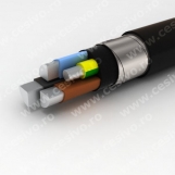 Cablu din aluminiu, armat, cu izolatie si manta din PVC  - ACYABY-F 3x35+16