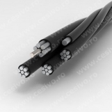 Cablu torsadat din aluminiu cu izolatie din PVC, pentru bransament aerian trifazat - TYIF (TYIR) OL-AL 50/8 3X35+16